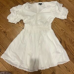 1. State White Puff Sleeve Dress